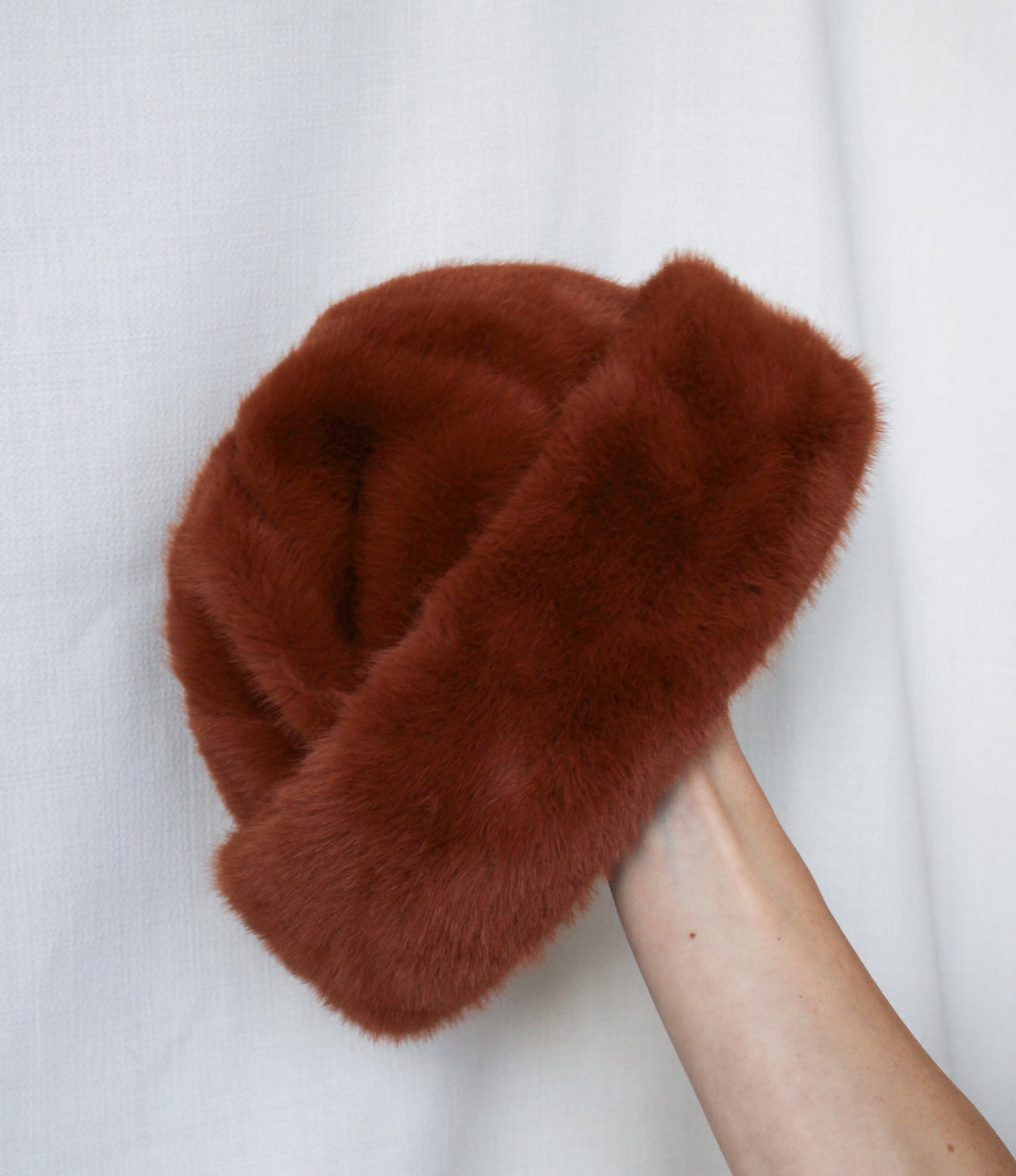 Light Brown Faux Fur Perschy Hat