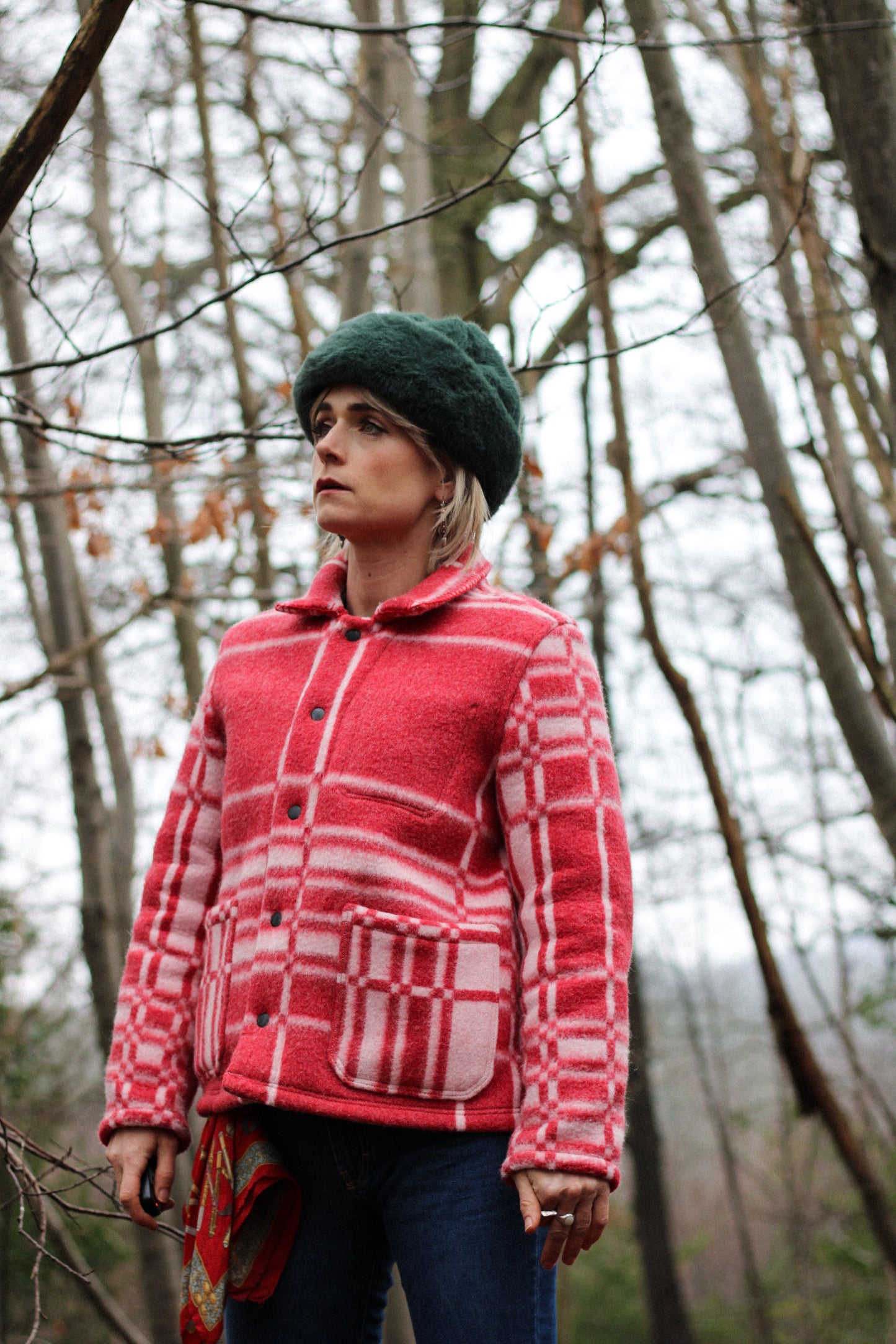 E V Black Vintage Blanket Jacket