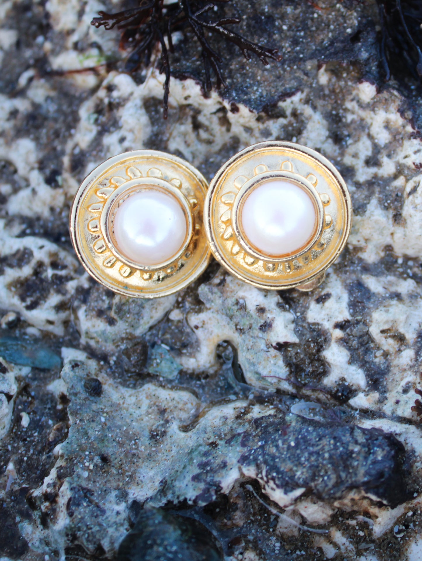 Romano Pearl Clip-on Earrings