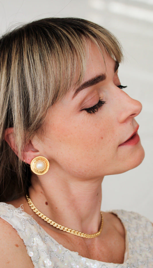 Romano Pearl Clip-on Earrings