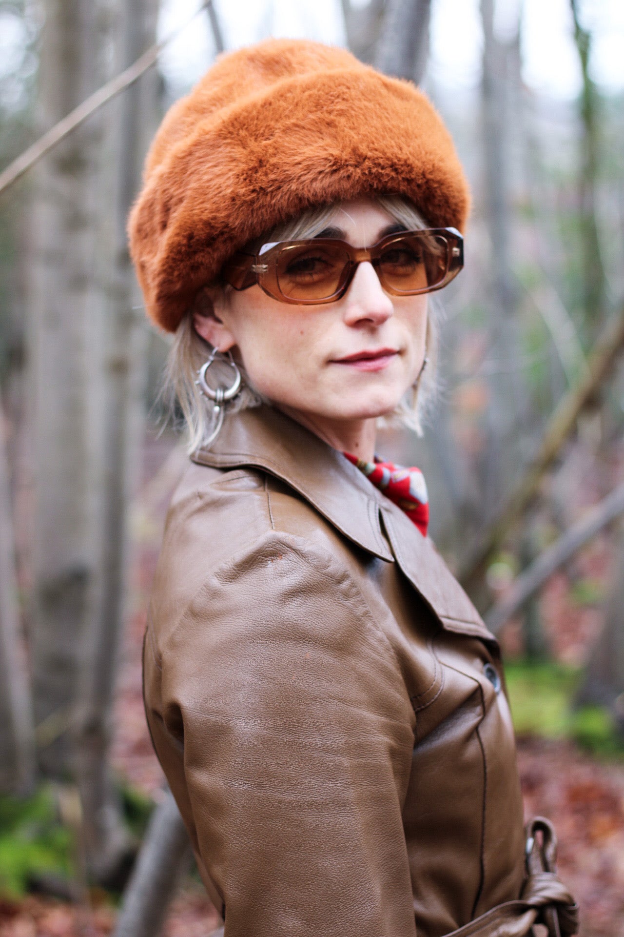 Light Brown Faux Fur Perschy Hat