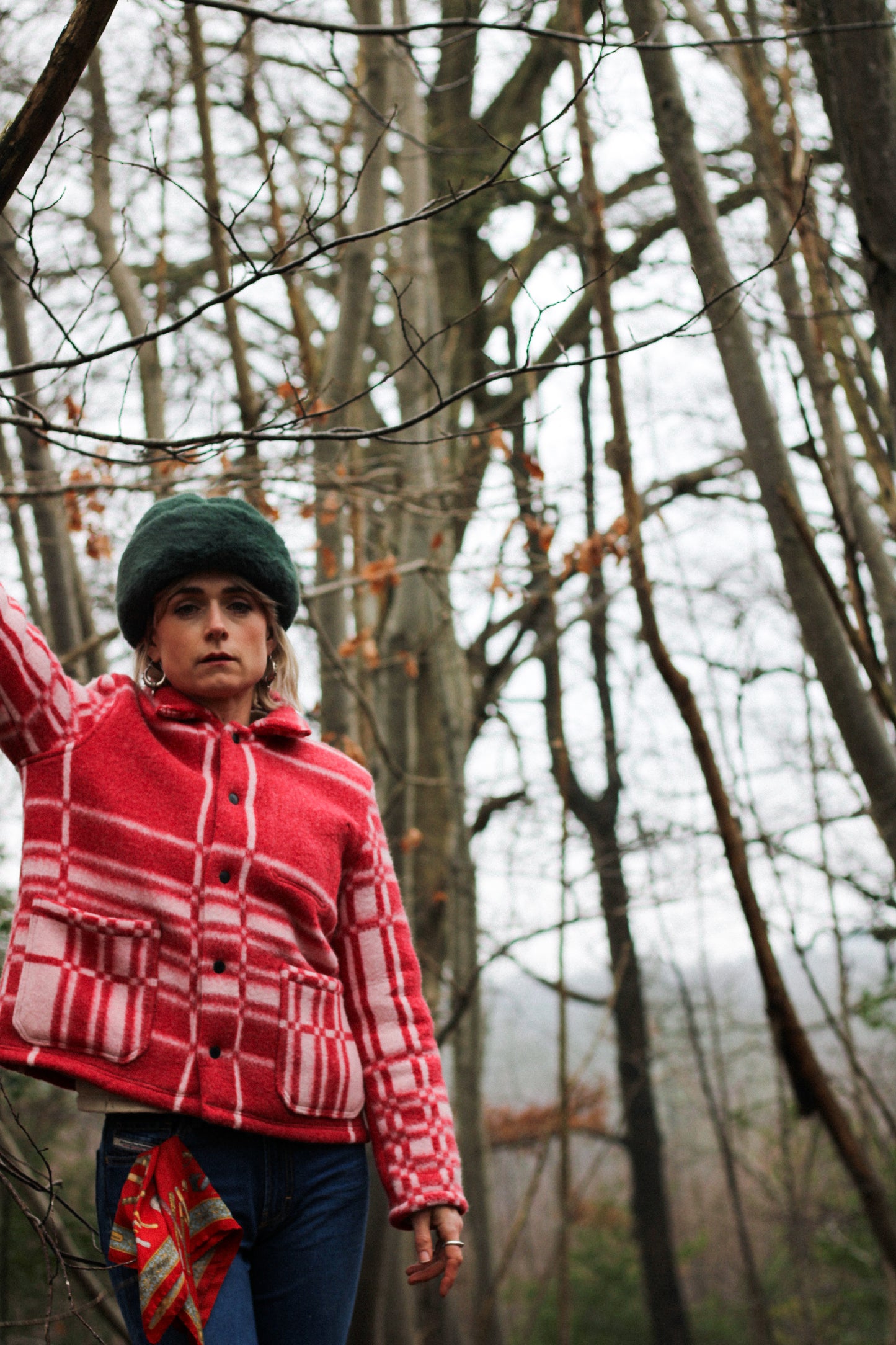 E V Black Vintage Blanket Jacket