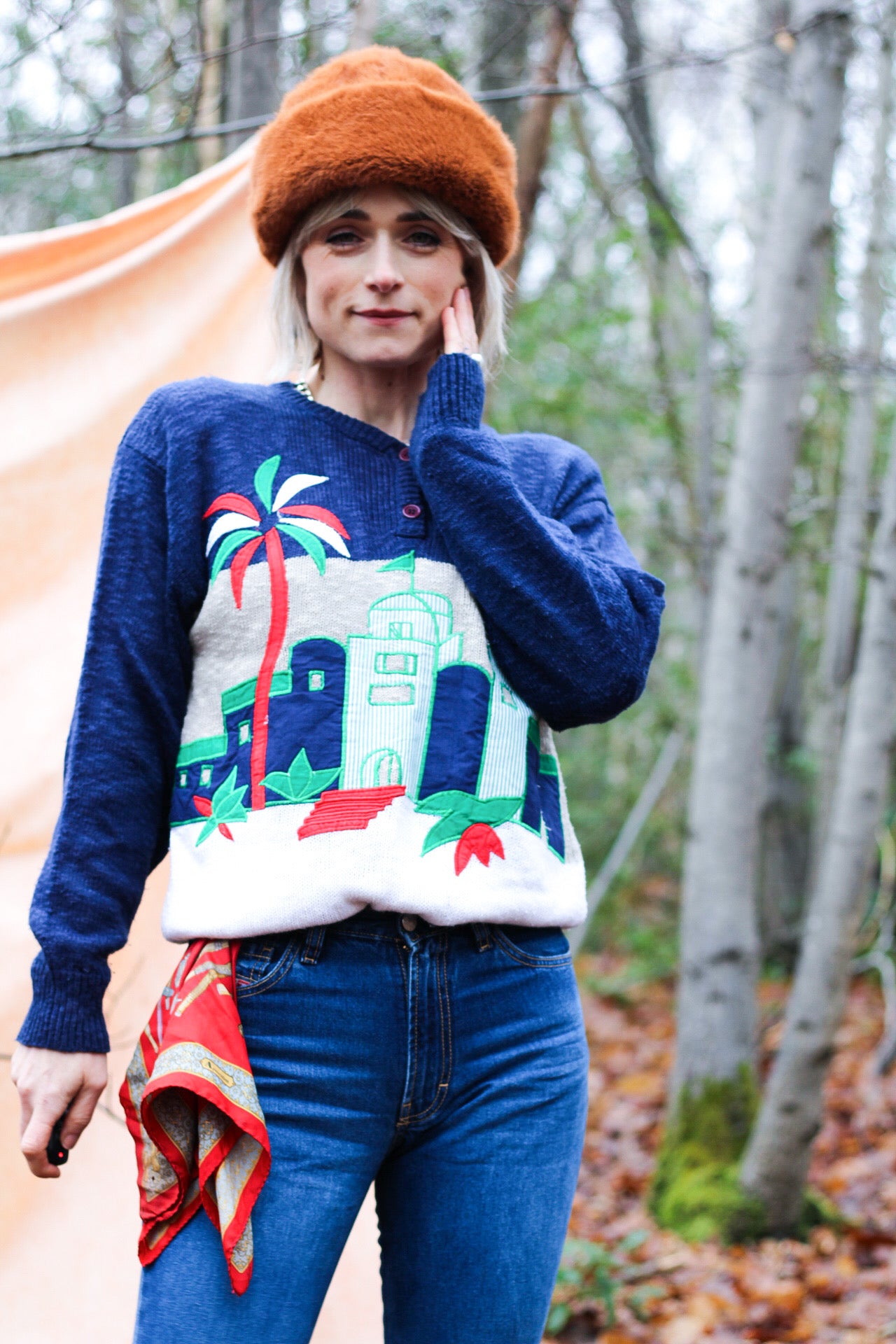 John Lewis Applique Knitted Jumper