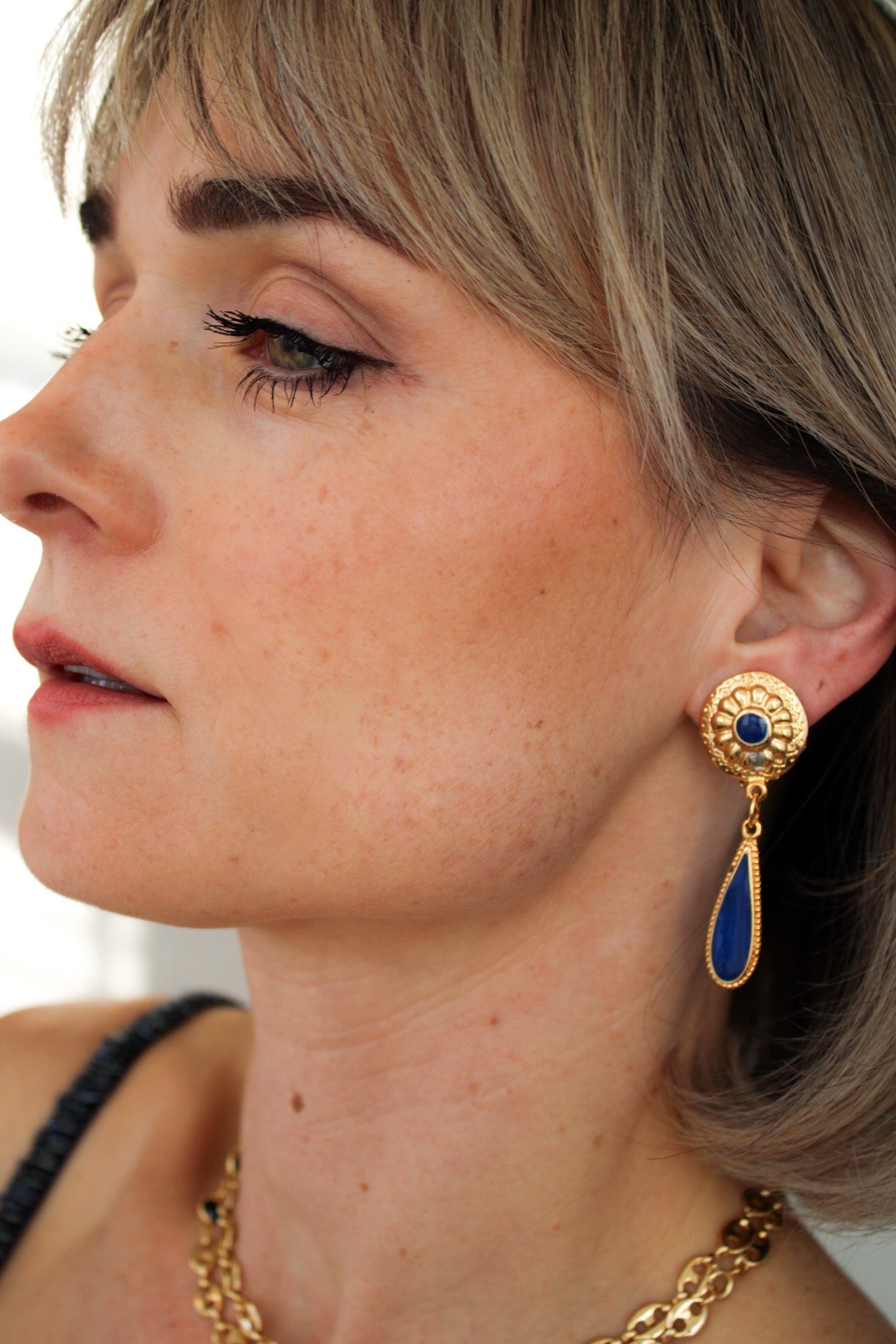 Romano Dangle Clip on Earrings