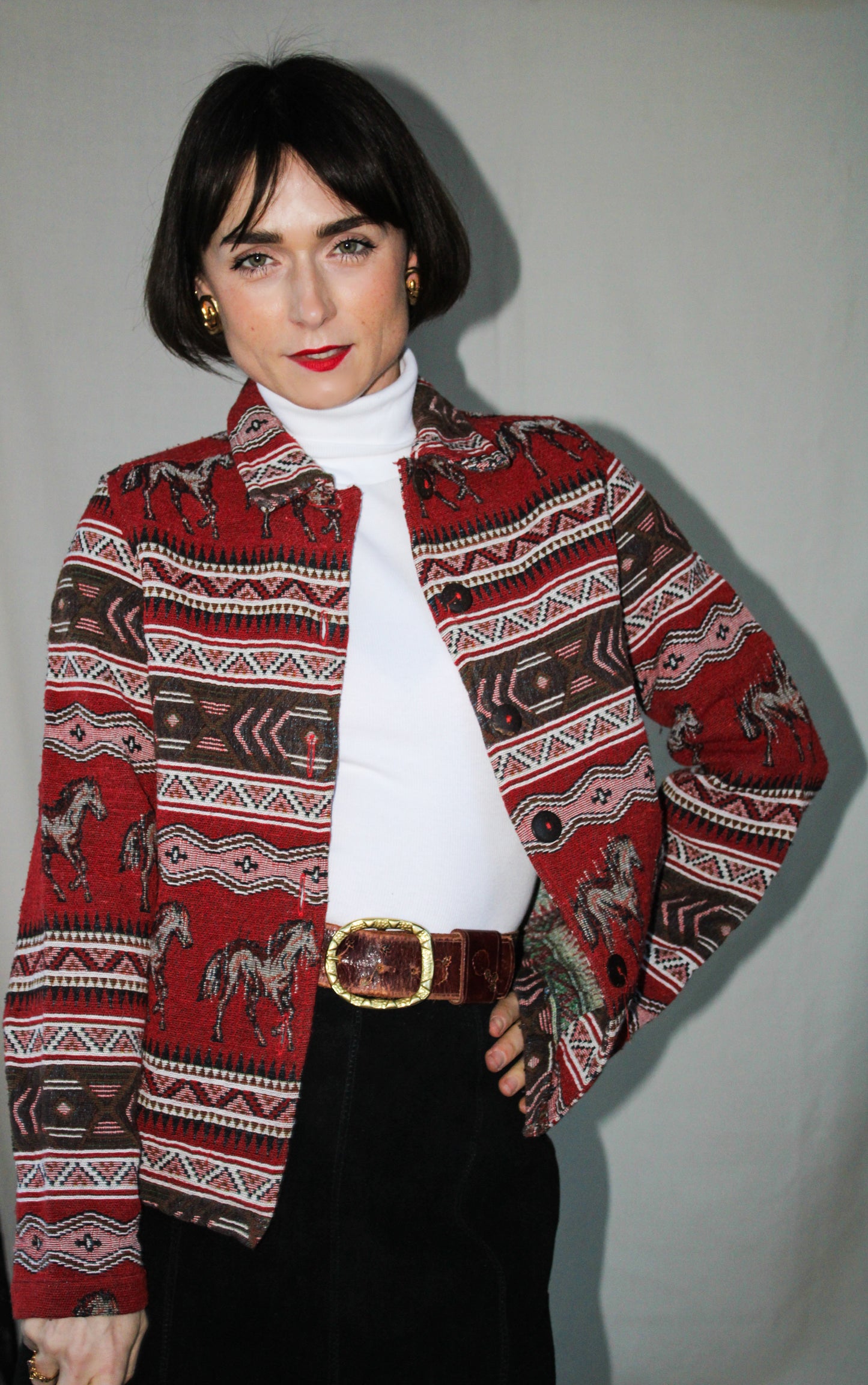 Horse Jacquard Chore Jacket