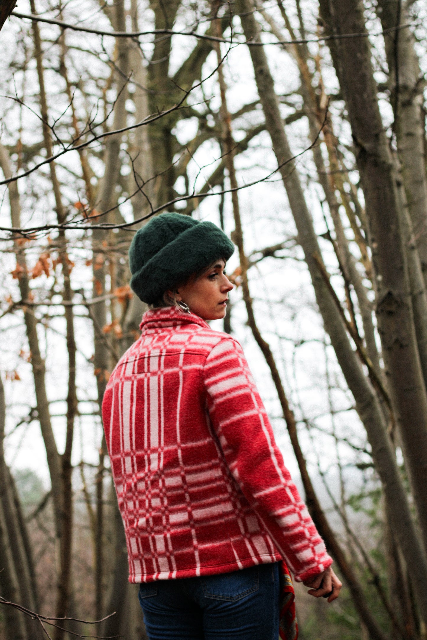 E V Black Vintage Blanket Jacket