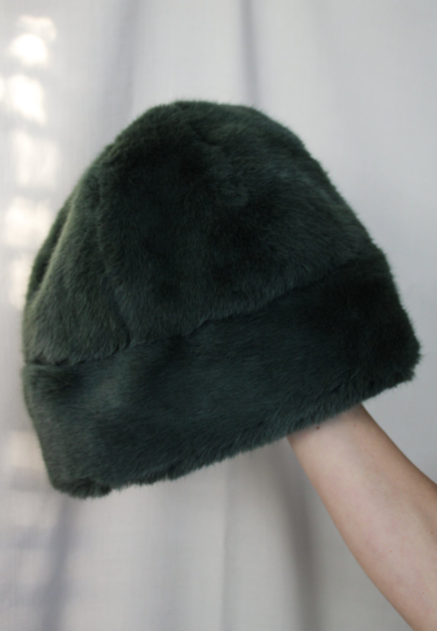 Green Faux Fur Perschy Hat