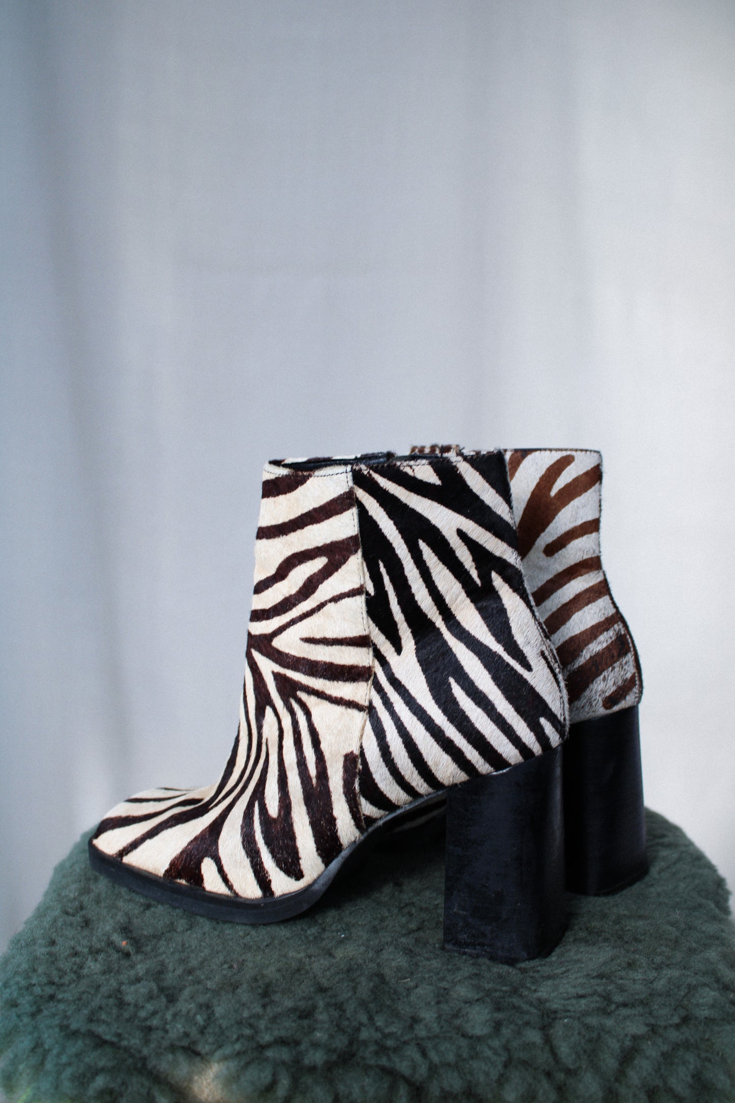 90's Faith Zebra Print Boots