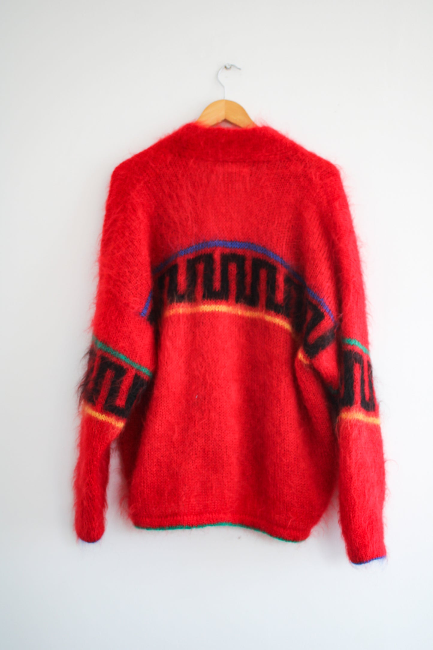 Red Mohair 80’s Cardigan
