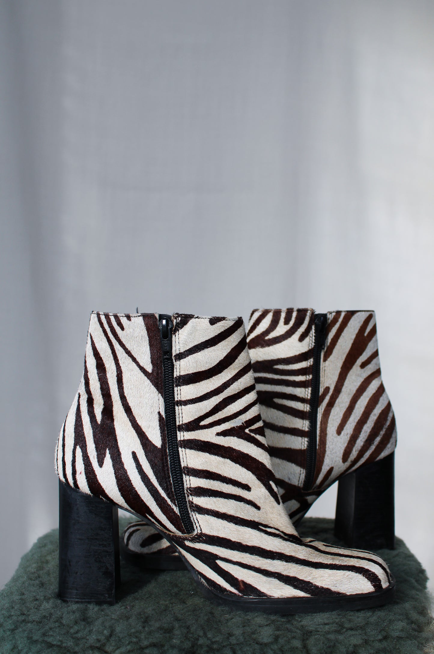 90's Faith Zebra Print Boots