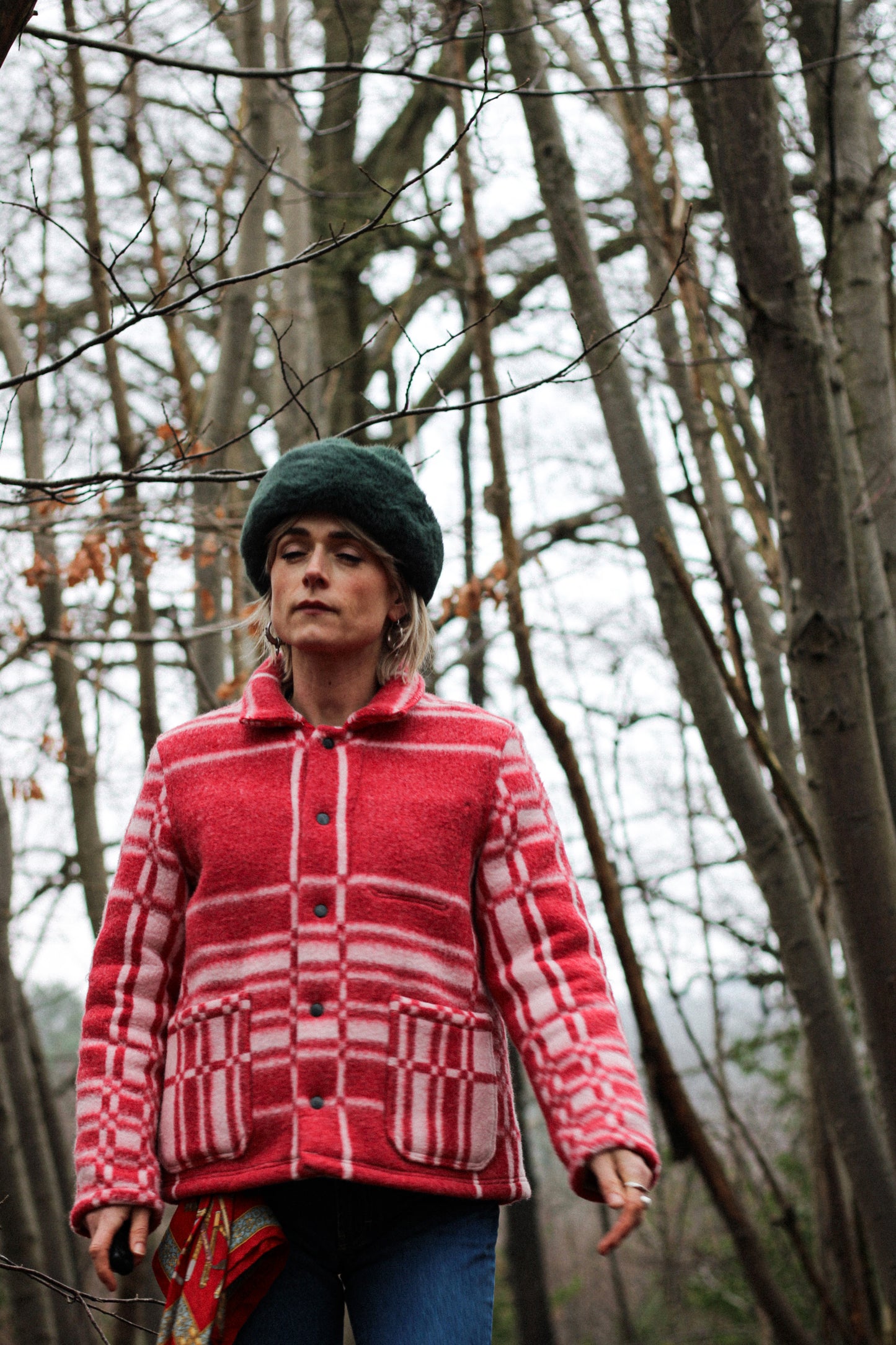 E V Black Vintage Blanket Jacket