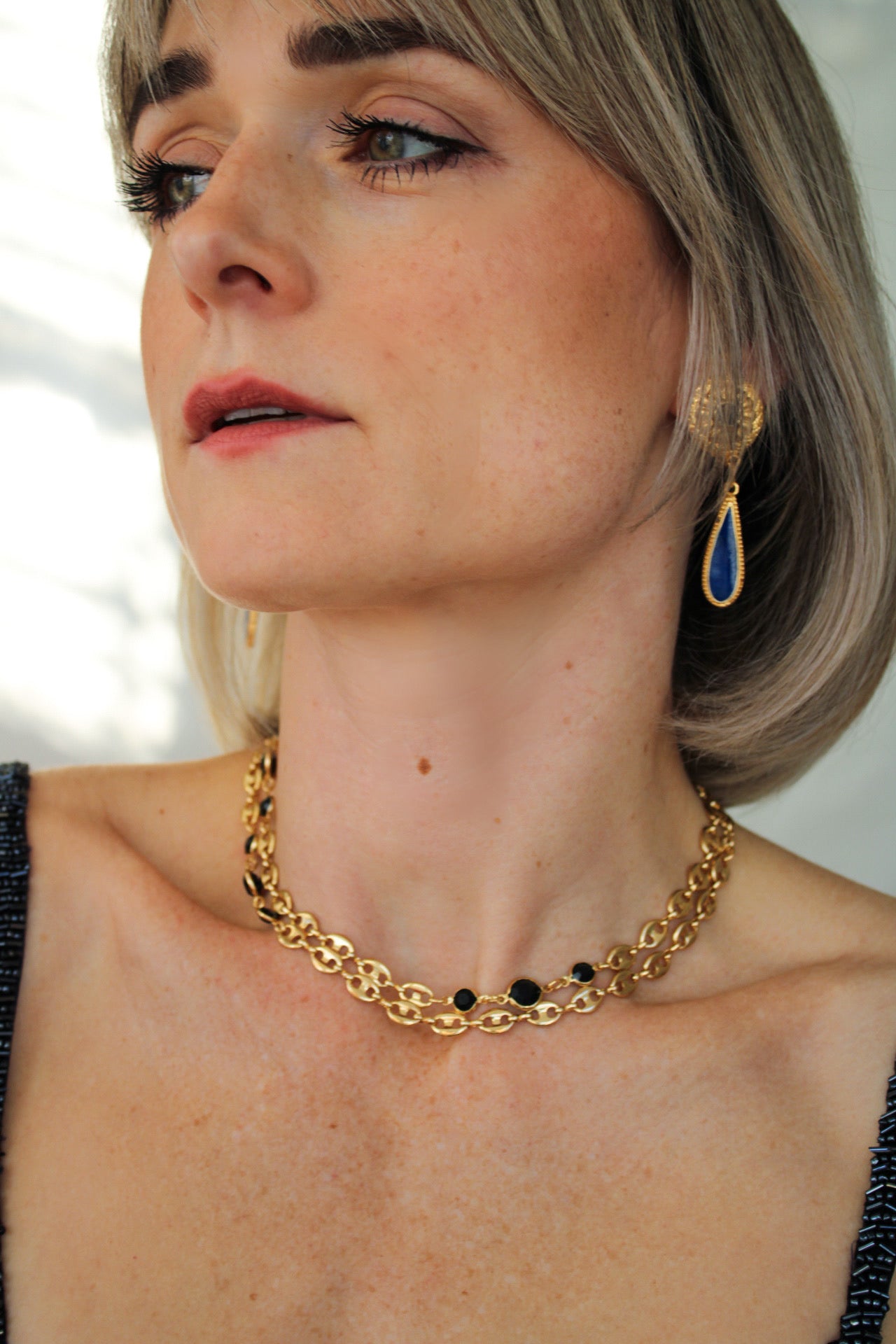 Romano Dangle Clip on Earrings