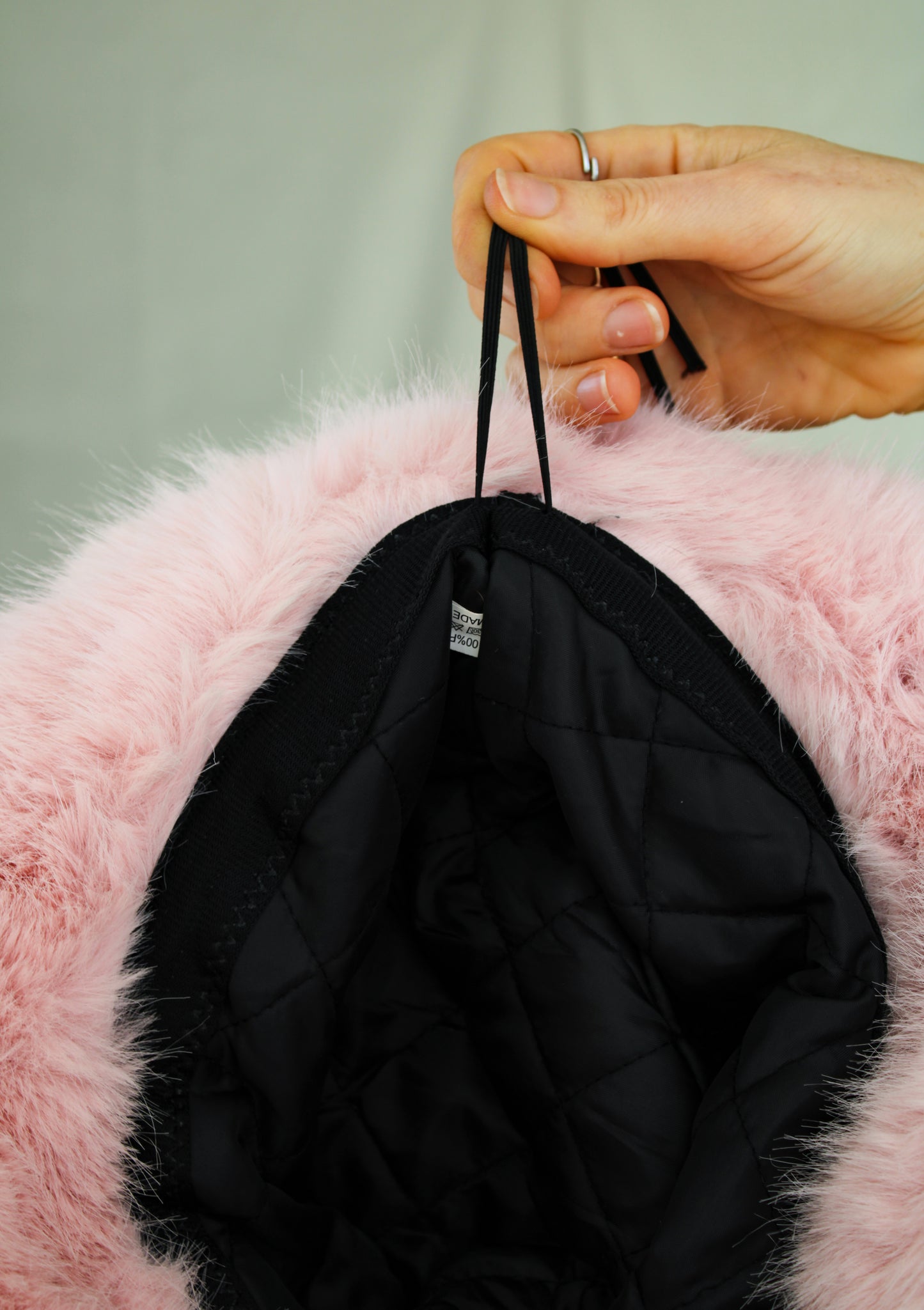 Pink Faux Fur Bucket Hat