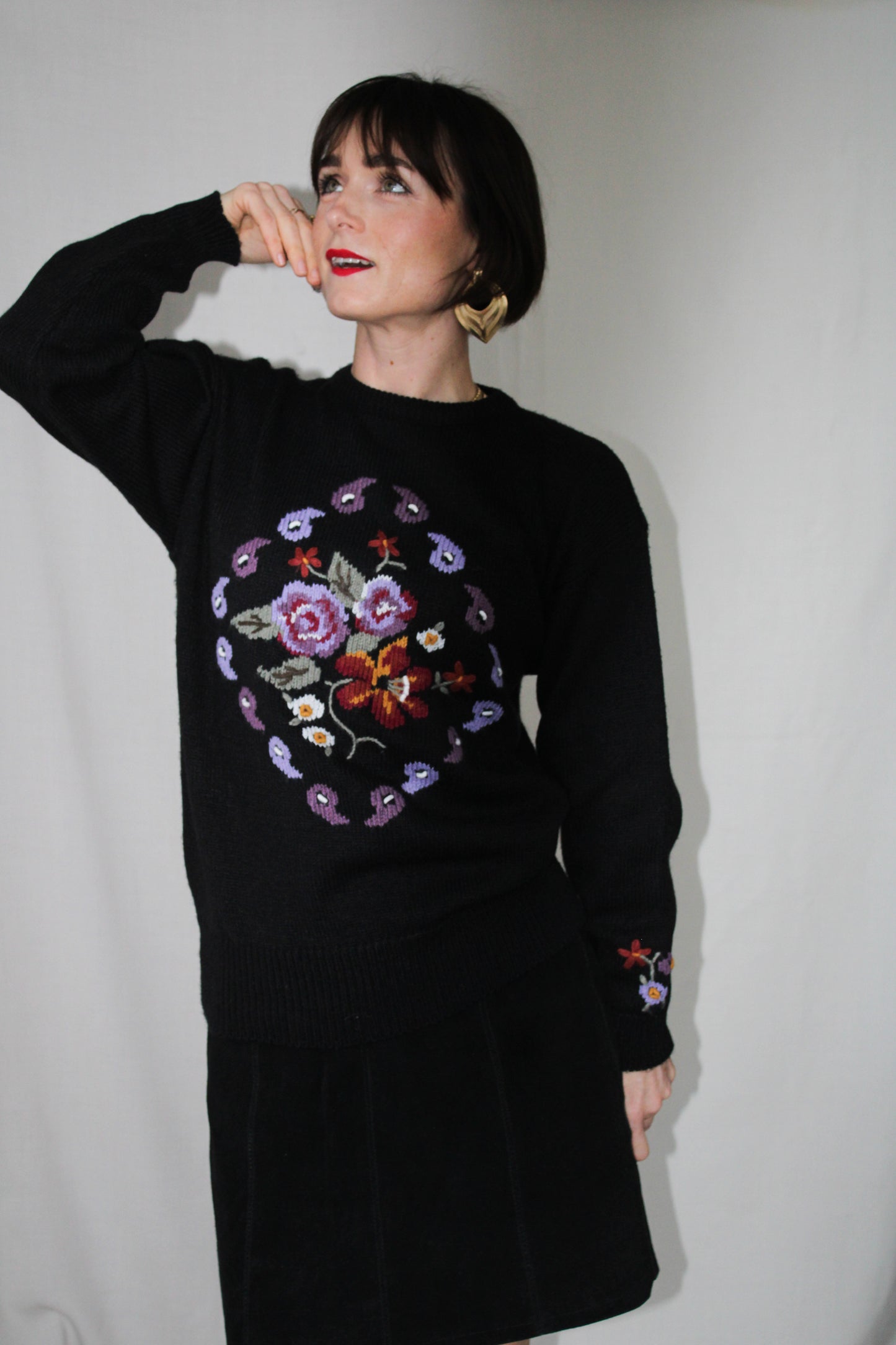 St Michael’s Floral Knitted Jumper